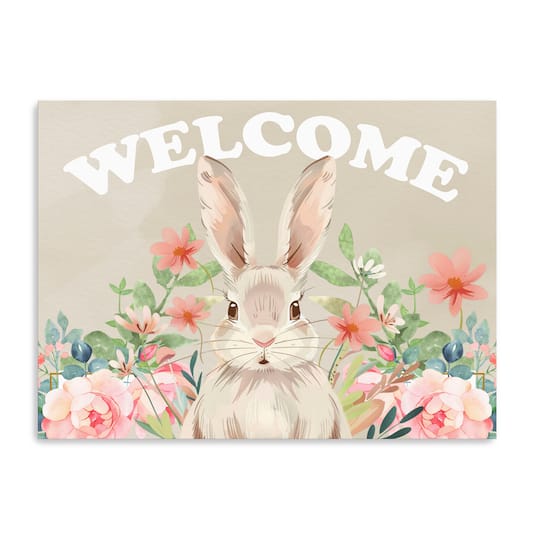 Lumaprints Welcome Bunny Canvas Giclée Art